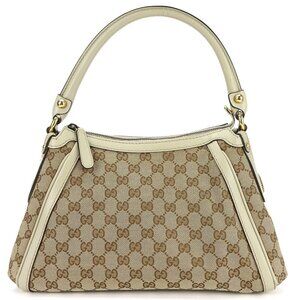GUCCI Beige Leather Shoulder Bag